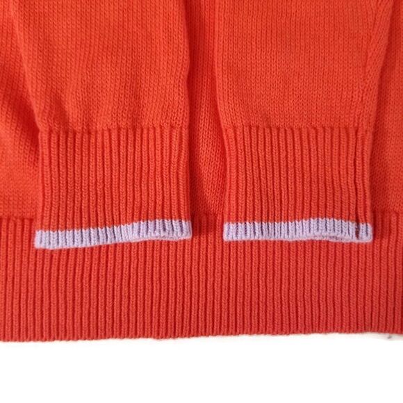 Moth Anthropologie Small Red Pink Trim Shoulder Button Accent Pullover Sweater - Picture 5 of 11